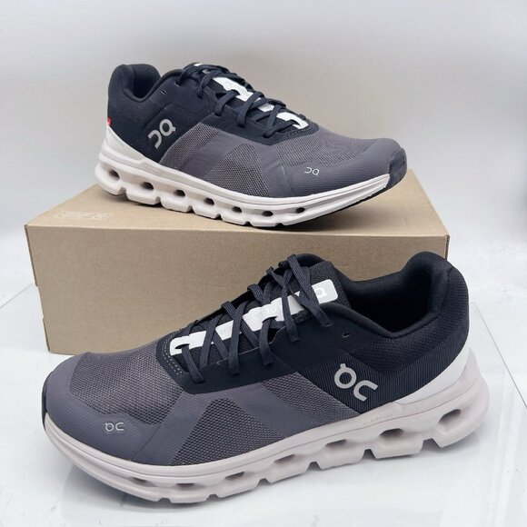 ON Cloud Cloudrunner Runner Running Shoe Sneaker Eclipse Frost Black Men US 10.5 - Picture 1 of 13